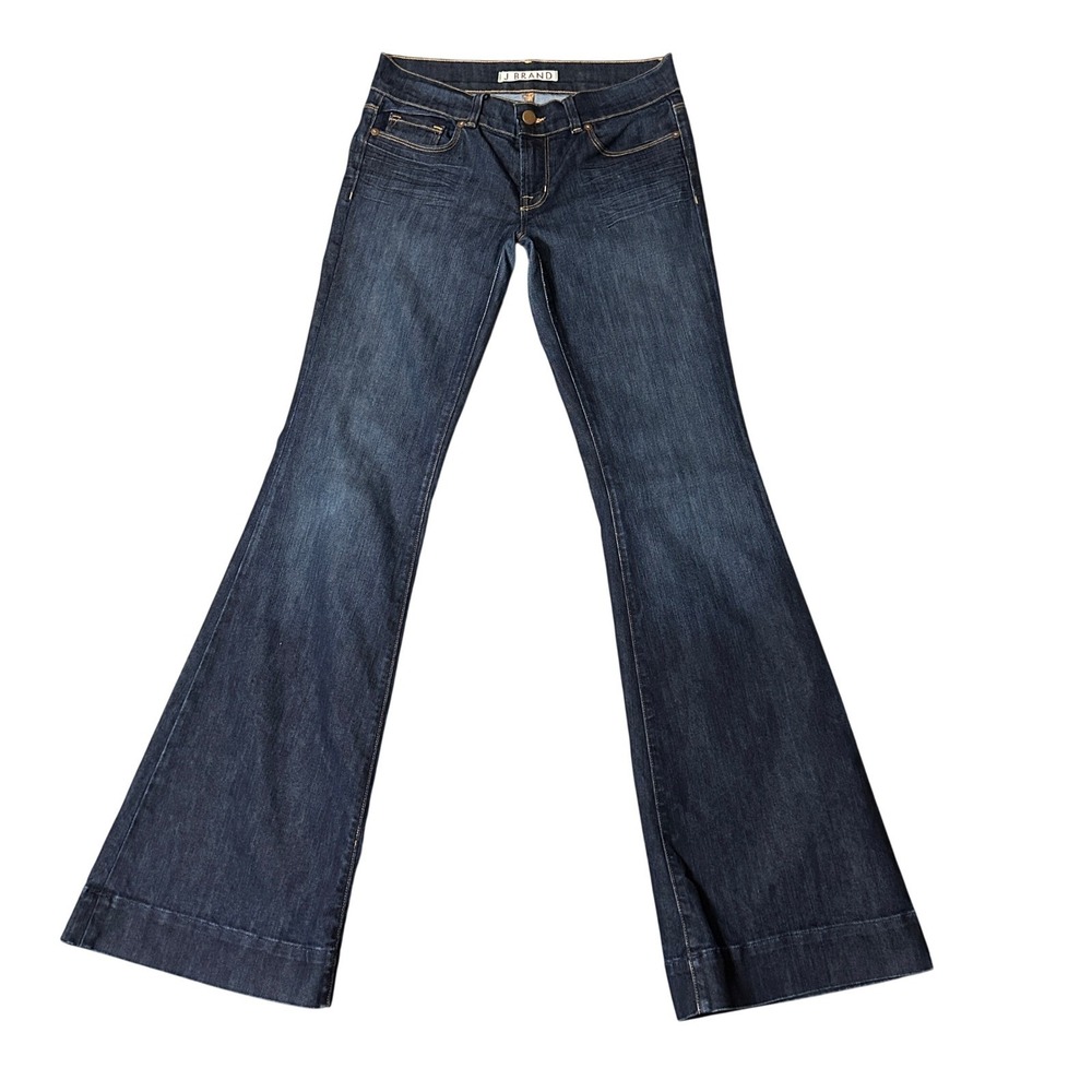 J Brand Bell Bottom Jeans Womens 28 Blue Flare Leg Dark Wash Denim 28x33
